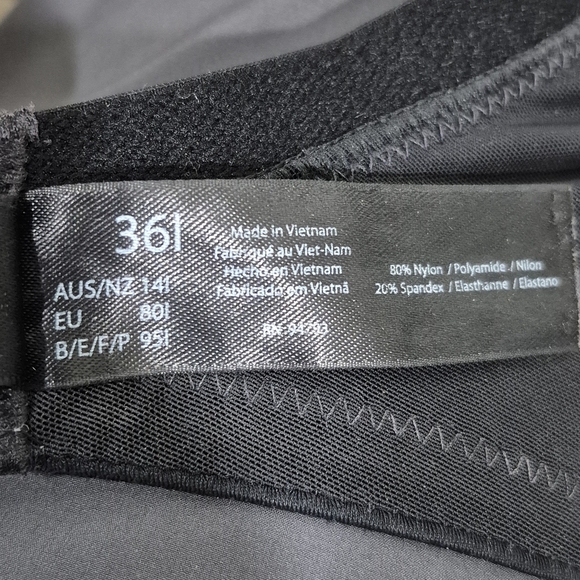 36I‎ Dominique Maxine Seamless T-Shirt Underwire Bra Black - Picture 6 of 6